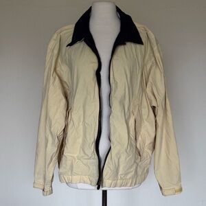 Vintage Yellow and Navy Zip-Up cutter and buck Jacket